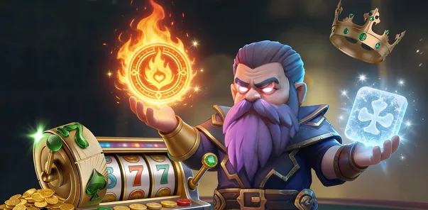 HeroSpin mage lançant un sort bonus