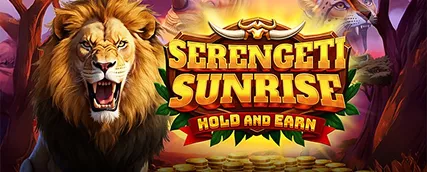 HeroSpin Serengeti Sunrise Hold and Earn machine à sous avec lion